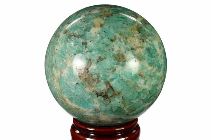 Polished Graphic Amazonite Sphere - Madagascar #157695